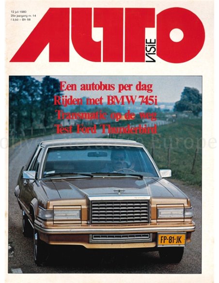 1980 AUTOVISIE MAGAZIN 14 NIEDERLÄNDISCH