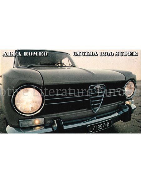 1971 ALFA ROMEO GIULIA 1300 SUPER BROCHURE DUTCH