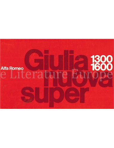 1976 ALFA ROMEO GIULIA  NUOVA SUPER 1.3 / 1.6 PROSPEKT ENGLISCH
