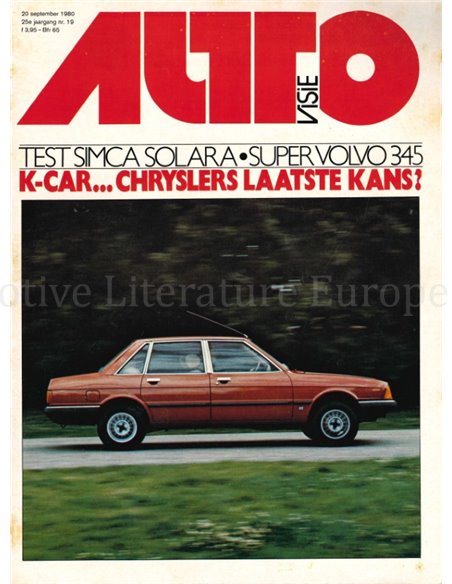 1980 AUTOVISIE MAGAZINE 19 DUTCH