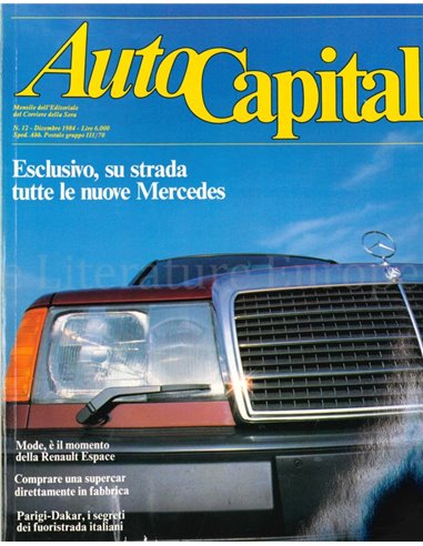 1984 AUTOCAPITAL MAGAZINE 12 ITALIAN