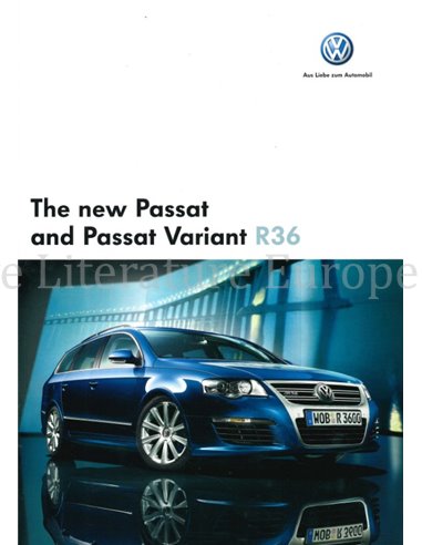 2007 VOLKSWAGEN PASSAT R36 BROCHURE ENGLISH