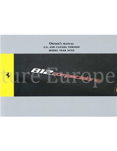 2022 FERRARI 812 COMPETIZIONE INSTRUCTIEBOEKJE ENGELS (USA)