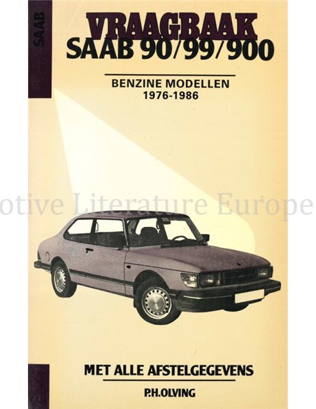 1976 - 1986 SAAB 90 99 900 BENZIN REPERATURANLEITUNG NIEDERLÄNDISCH