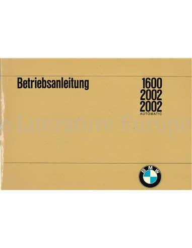1969 BMW 1600 2002 INSTRUCTIEBOEKJE DUITS