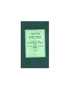 1951 JAGUAR 3.5 XK 120 INSTRUCTIEBOEKJE ENGELS