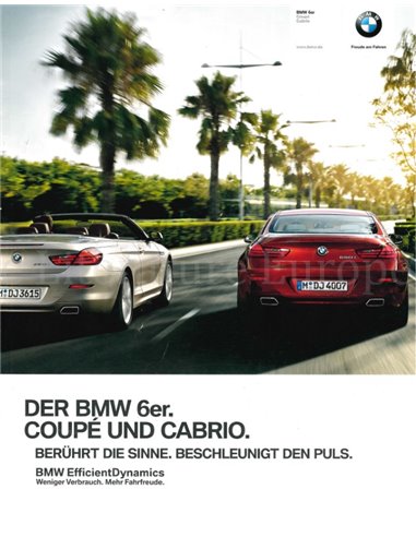 2014 BMW 6 SERIES BROCHURE GERMAN