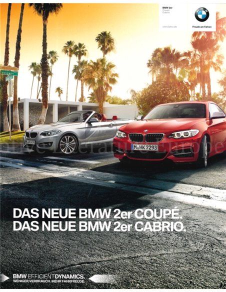 2014 BMW 2 SERIES BROCHURE GERMAN