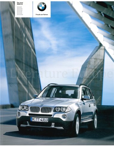 2007 BMW X3 BROCHURE DUITS
