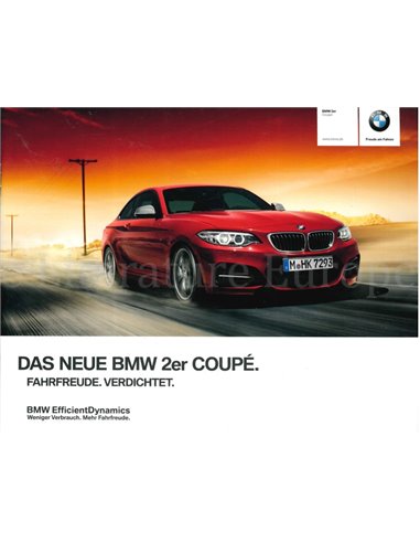 2013 BMW 2 SERIE COUPE BROCHURE DUITS