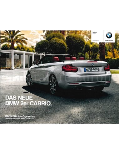 2014 BMW 2 SERIE CABRIOLET BROCHURE DUITS
