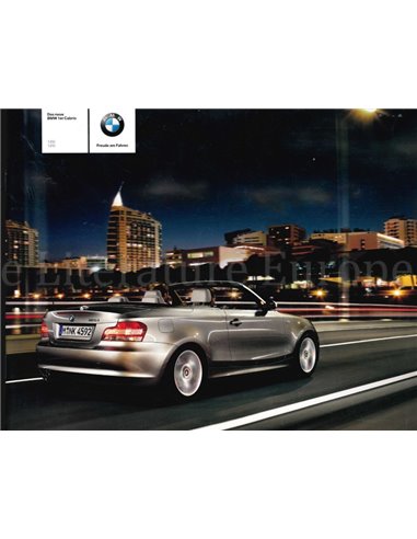 2007 BMW 1 SERIE CABRIOLET BROCHURE DUITS
