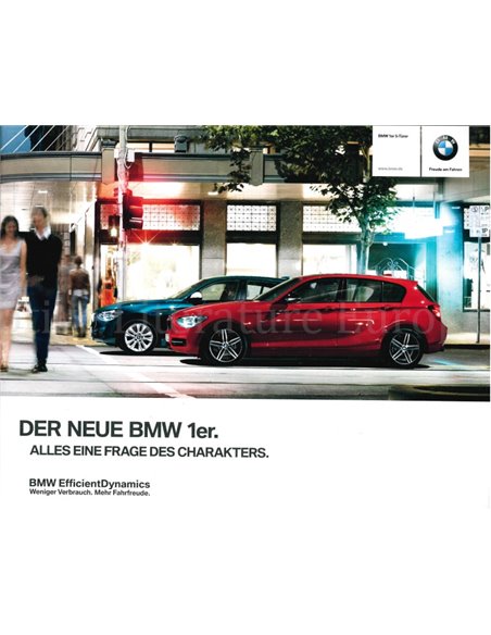 2011 BMW 1 SERIE BROCHURE DUITS