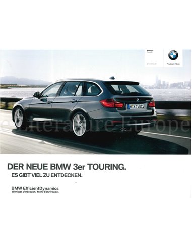 2012 BMW 3 SERIE TOURING BROCHURE DUITS