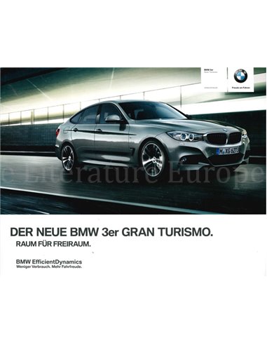 2013 BMW 3 SERIES GRAN TURISMO BROCHURE GERMAN
