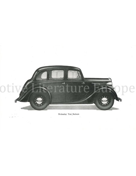 1939 WOLSELEY TEN OWNERS MANUAL ENGLISH
