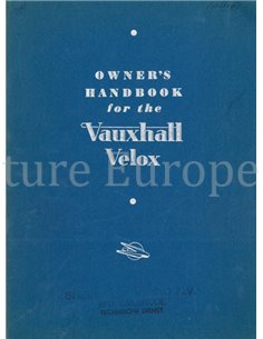 1948 VAUXHALL VELOX BETRIEBSANLEITUNG ENGLISCH