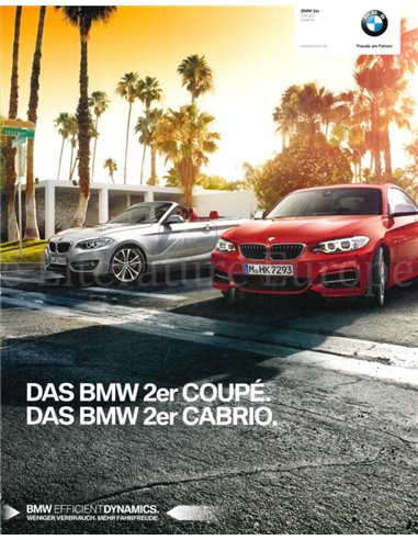 2014 BMW 2 SERIE BROCHURE DUITS