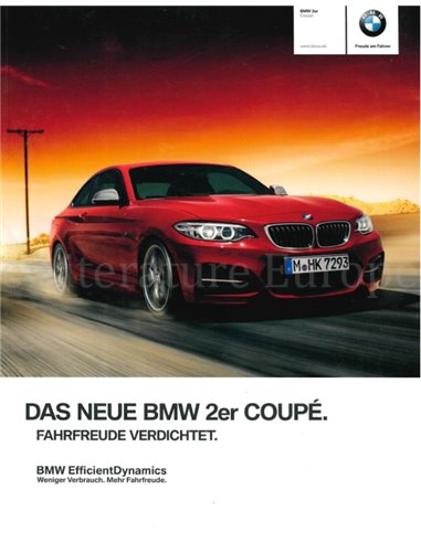 2013 BMW 2 SERIES COUPÉ BROCHURE GERMAN