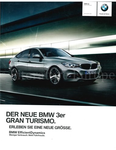 2013 BMW 3 SERIE GRAN TURISMO BROCHURE DUITS