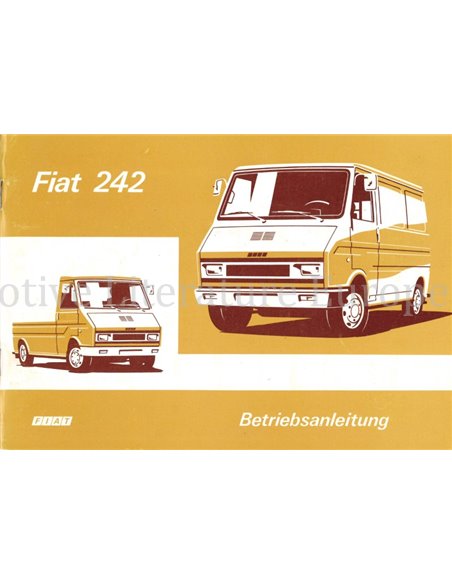 1975 FIAT 242 OWNERS MANUAL GERMAN