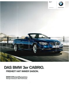 2011 BMW 3 SERIE CABRIOLET BROCHURE DUITS