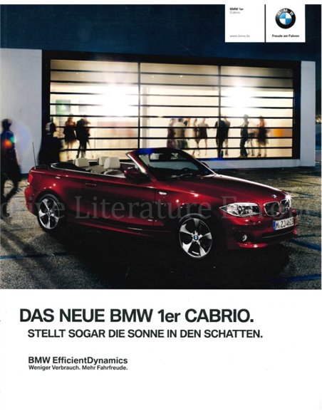 2011 BMW 1 SERIE CABRIOLET BROCHURE DUITS