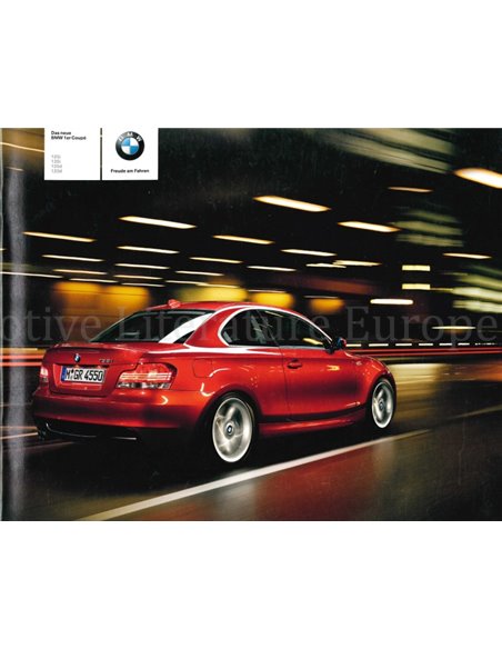 2008 BMW 1 SERIES COUPÉ BROCHURE GERMAN