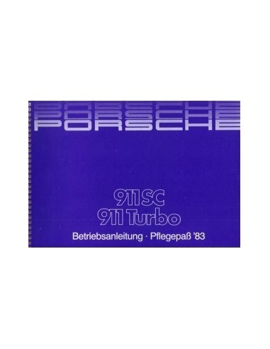 1983 PORSCHE 911 SC & TURBO INSTRUCTIEBOEKJE DUITS