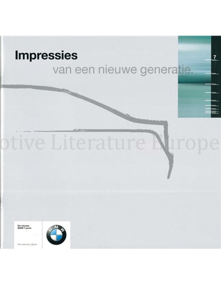 2001 BMW 7ER HARDCOVER PROSPEKT NIEDERLÄNDISCH