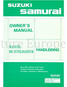 1994 SUZUKI SAMURAI BETRIEBSANLEITUNG