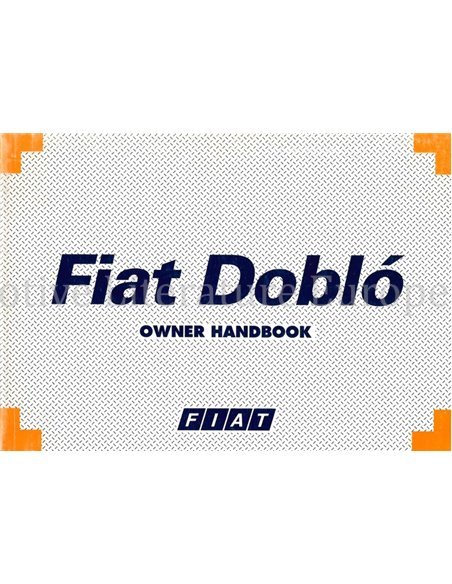 2002 FIAT DOBLO INSTRUCTIEBOEKJE ENGELS