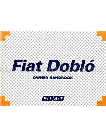 2002 FIAT DOBLO OWNERS MANUAL ENGLISH
