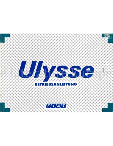 1995 FIAT ULYSSE BETRIEBSANLEITUNG DEUTSCH