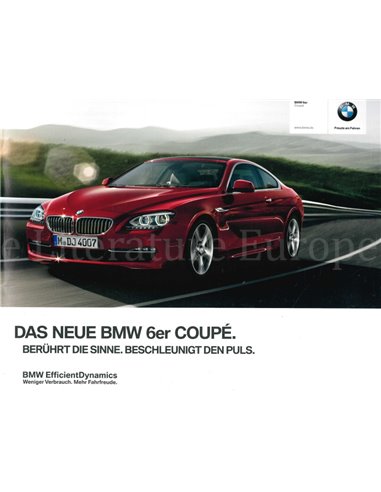 2011 BMW 6ER COUPÉ PROSPEKT DEUTSCH