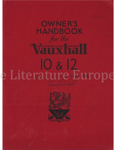 1947 VAUXHALL 10 12 OWNERS MANUAL ENGLISH