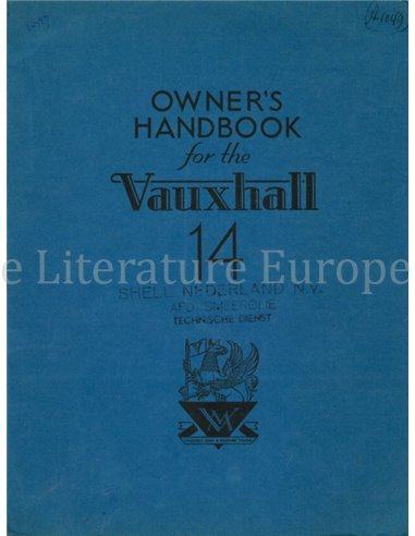 1947 VAUXHALL 14 BETRIEBSANLEITUNG ENGLISCH