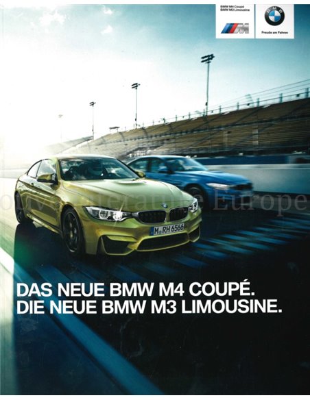 2014 BMW M4 COUPÉ M3 SEDAN BROCHURE DUITS