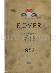 1953 ROVER 75 INSTRUCTIEBOEKJE