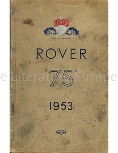 1953 ROVER 75 OWNERS MANUAL
