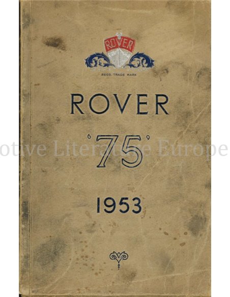 1953 ROVER 75 OWNERS MANUAL