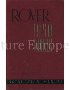 1950 ROVER MODELS INSTRUCTIEBOEKJE ENGELS