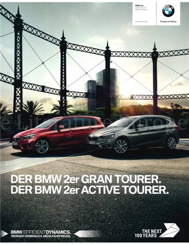2016 BMW 2 SERIE GRAN / ACTIVE TOURER BROCHURE DUITS