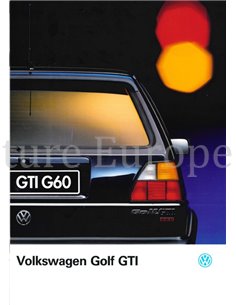 1991 VOLKSWAGEN GOLF GTI II BROCHURE NEDERLANDS