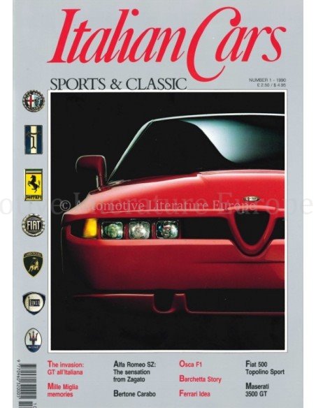 1990 ITALIAN CARS SPORTS & CLASSIC MAGAZIN ENGLISCH 1