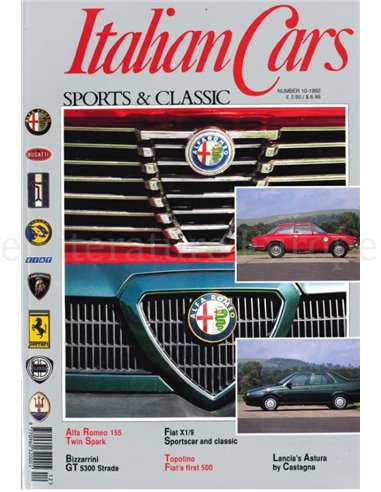 1992 ITALIAN CARS SPORTS & CLASSIC MAGAZINE ENGLISH 10