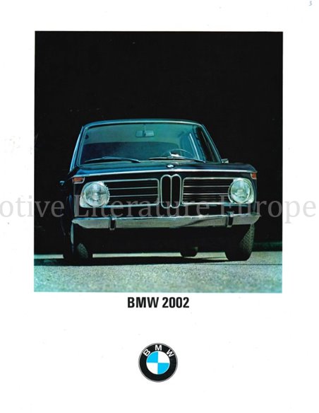 1969 BMW 2002 BROCHURE NEDERLANDS