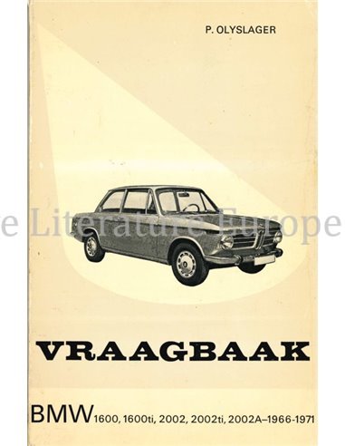 1966 - 1971 BMW 1600 - 2002 REPERATURANLEITUNG NIEDERLÄNDISCH
