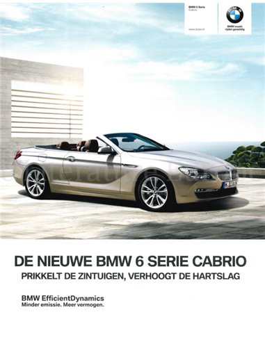 2010 BMW 6 SERIE CABRIOLET BROCHURE NEDERLANDS