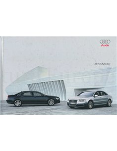 2004 AUDI A8 W12 HARDCOVER PROSPEKT DEUTSCH
